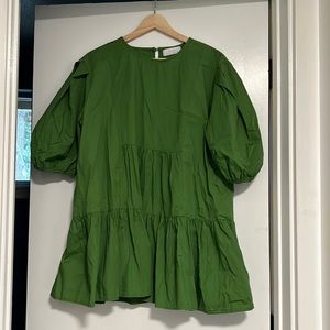 Oak and Fort Poplin Tiered Dress